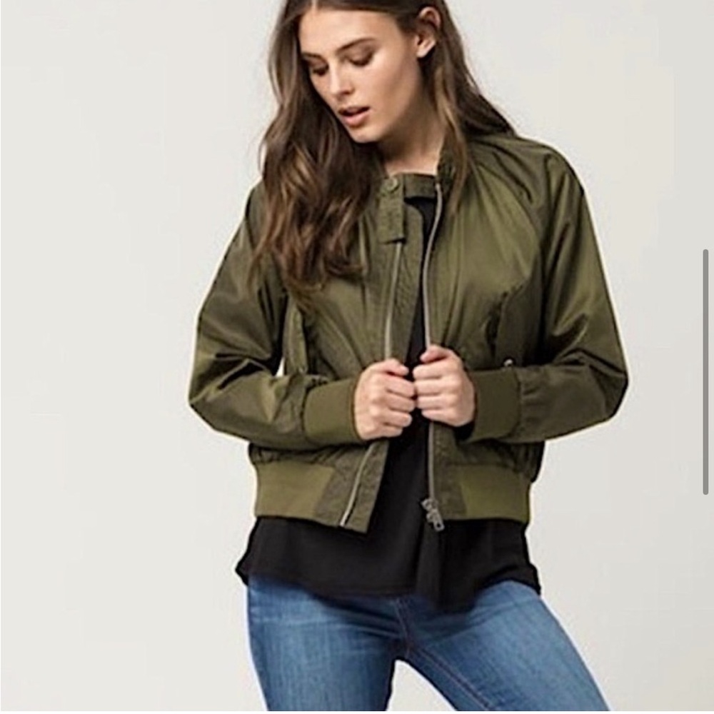 Free People Midnight Satin bomber jacket